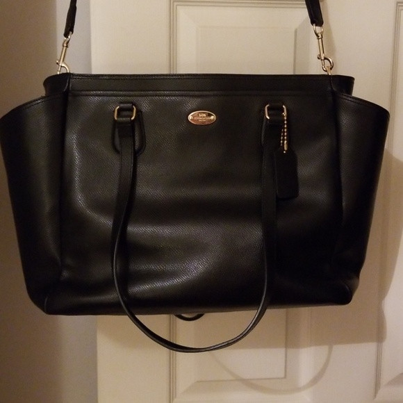 Coach Handbags - Coach Black Leather Baby Tote / Diaper Bag